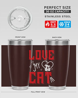 love my cat Style 67#- cat- Tumbler