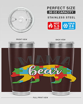 mama bear Style 32#- autism- Tumbler