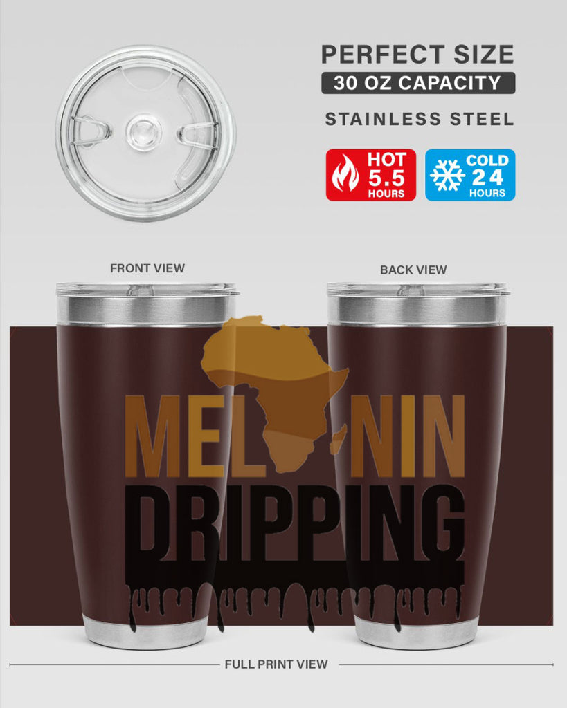 melanin dripping 182#- black words phrases- Cotton Tank