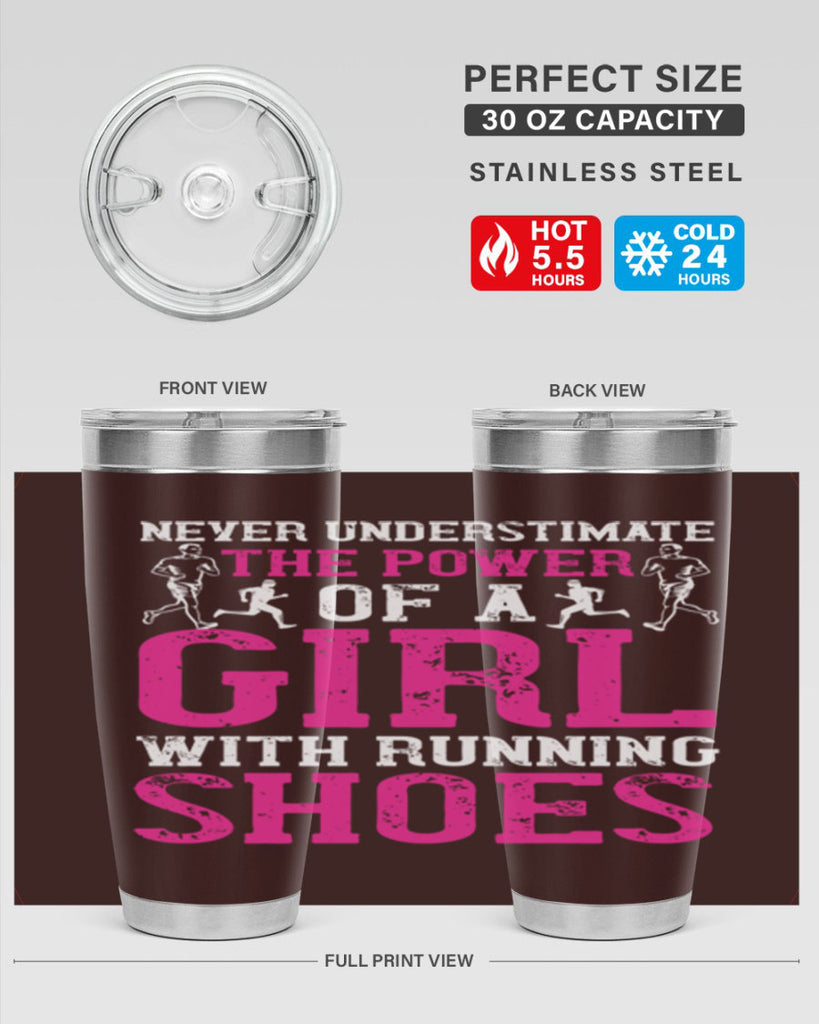 never understimate the power of a girl with running shoes 29#- running- Tumbler