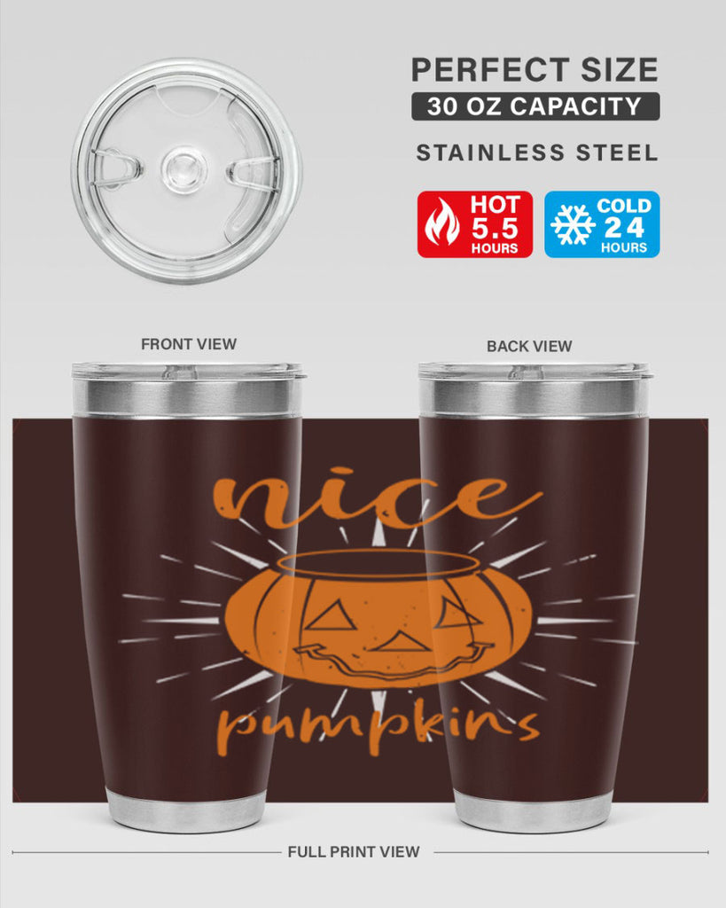 nice pumpkins 138#- halloween- Tumbler