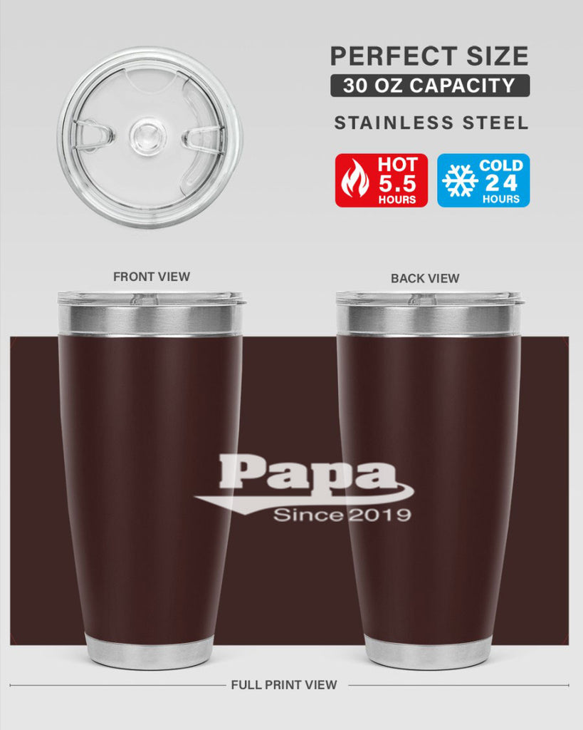 papa since 127#- grandpa - papa- Tumbler