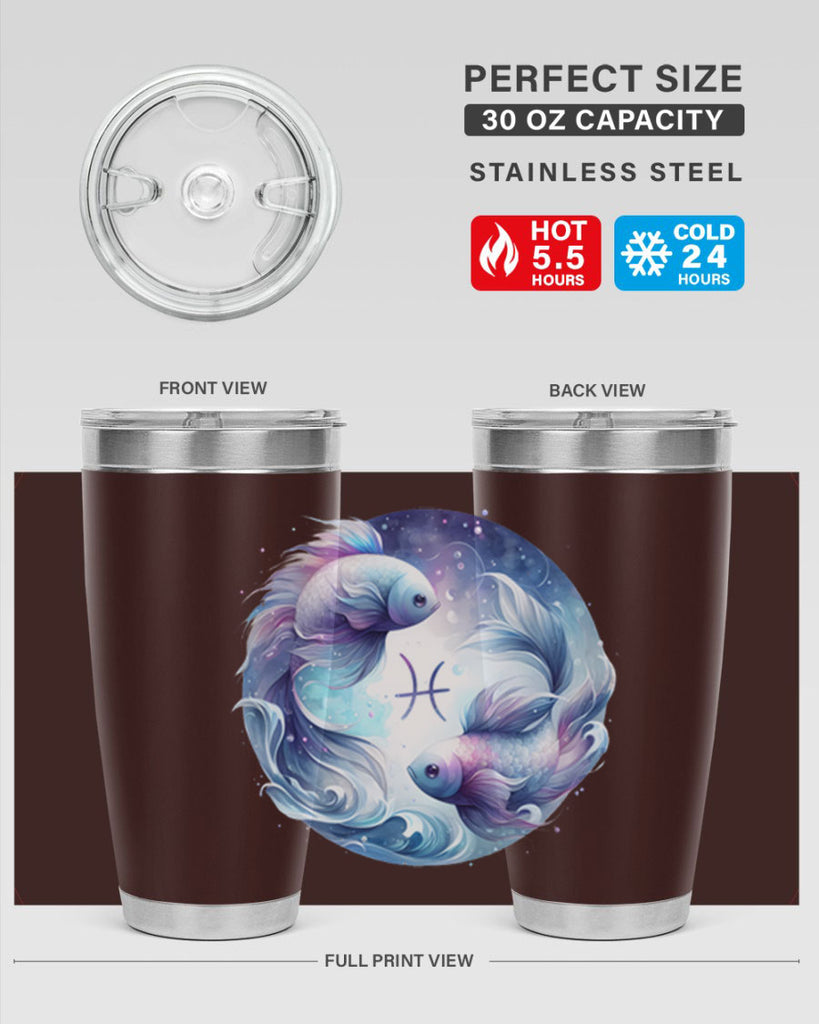 pisces 349#- zodiac- Tumbler