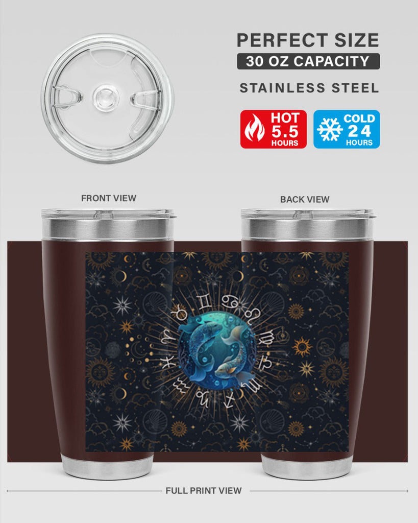 pisces Straight 366#- zodiac- Tumbler