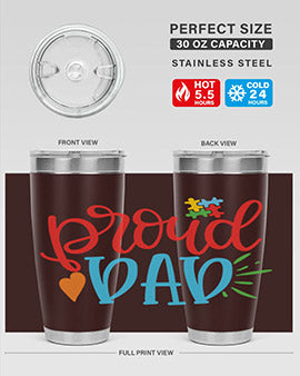 proud dad Style 36#- autism- Tumbler