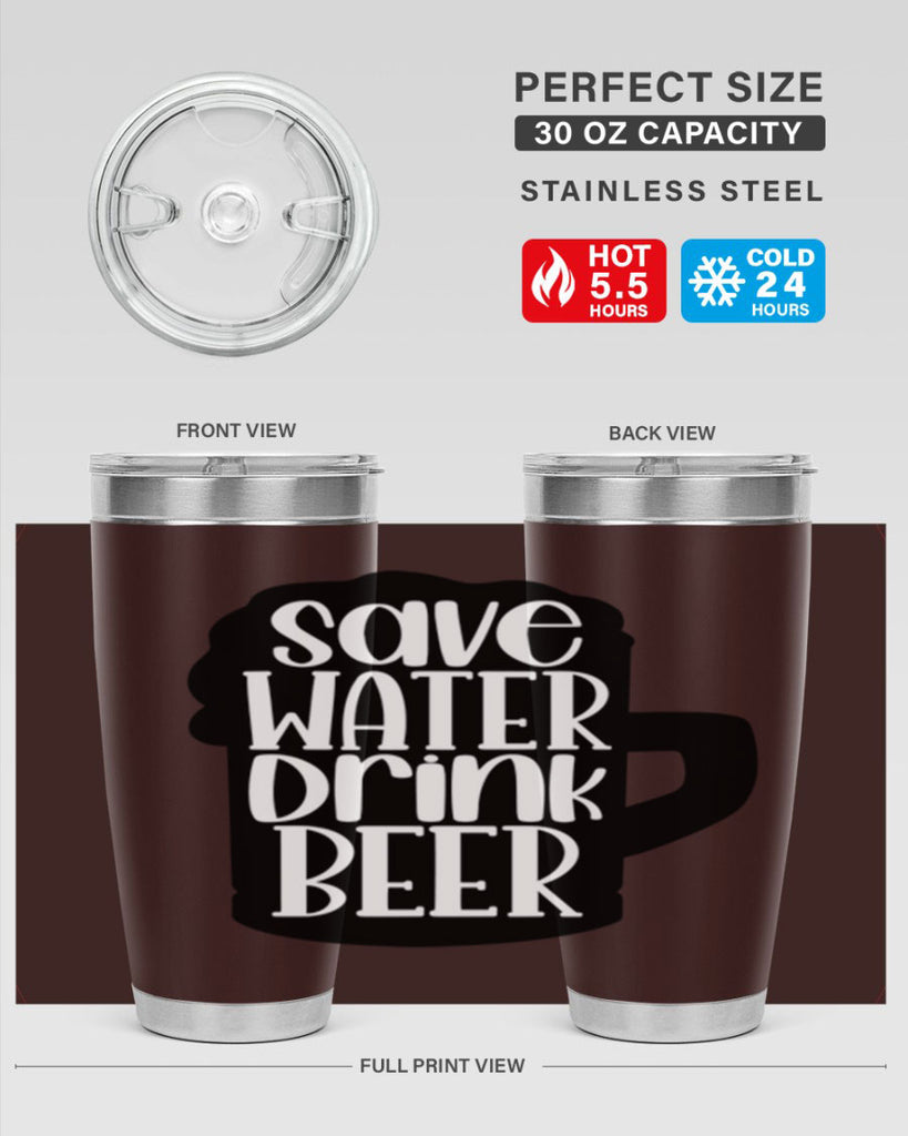 save water drink beer 23#- beer- Tumbler