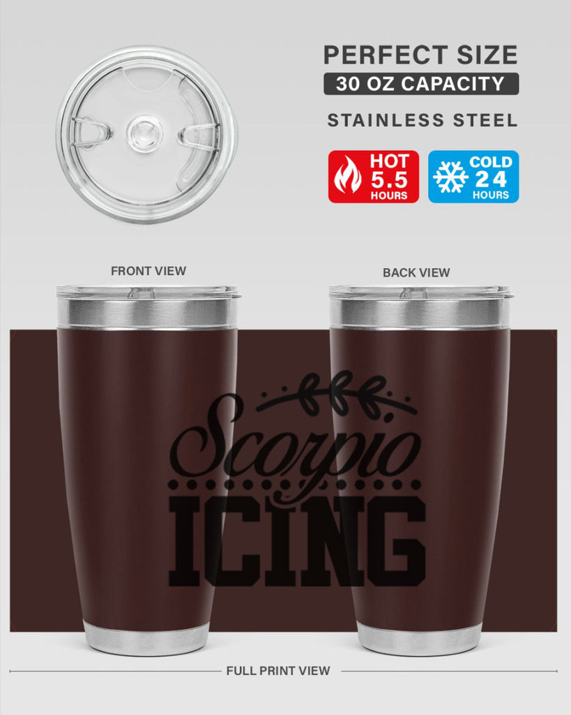 scorpio icing 442#- zodiac- Tumbler