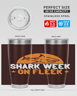 shark week on fleek Style 42#- shark  fish- Tumbler