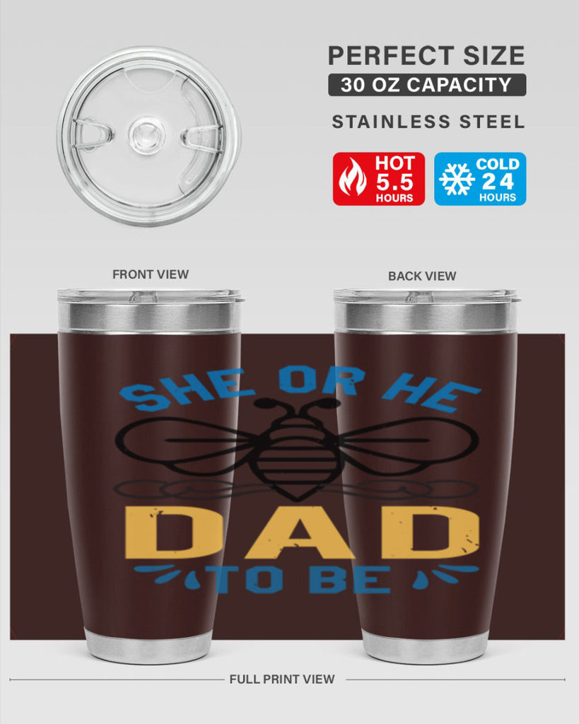 she or he dad to be Style 15#- baby shower- tumbler