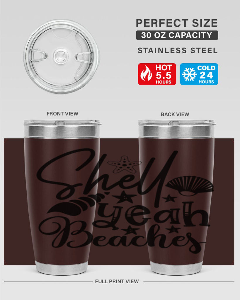 shell yeah beaches Style 75#- summer- Tumbler