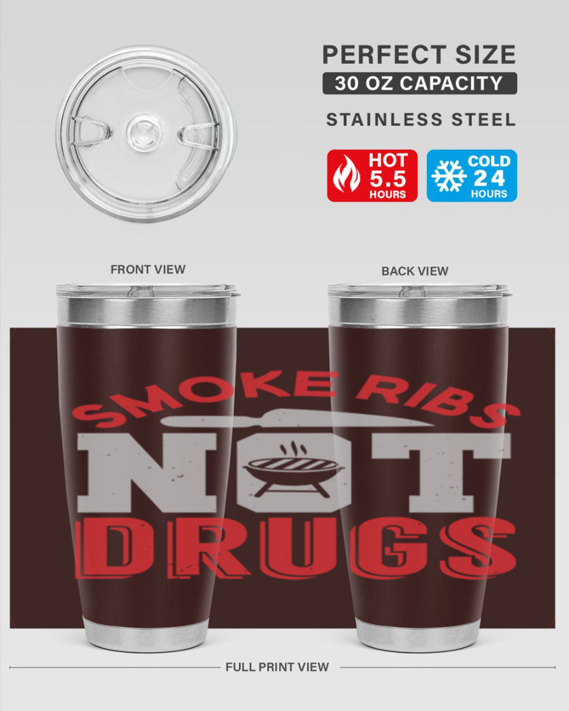 smok ribs not drugs 13#- bbq- Tumbler