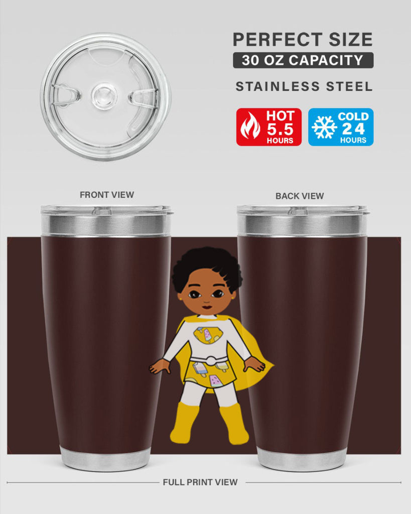 super kid 10#- black men - boys- tumbler