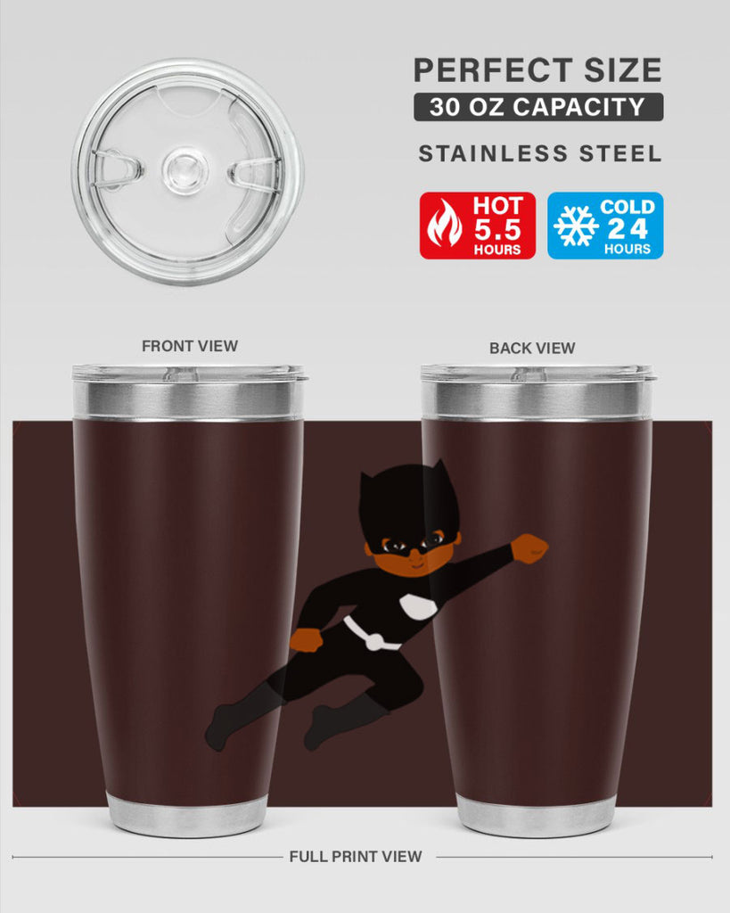 super kid 12#- black men - boys- tumbler
