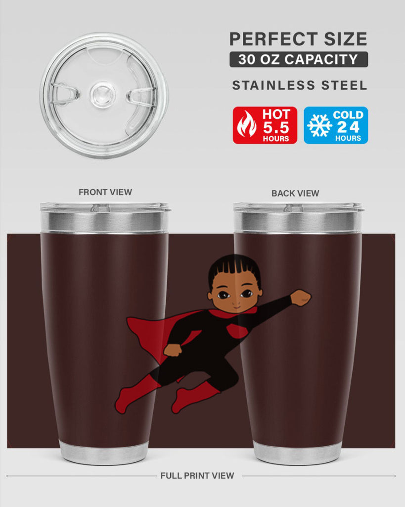 super kid 16#- black men - boys- tumbler