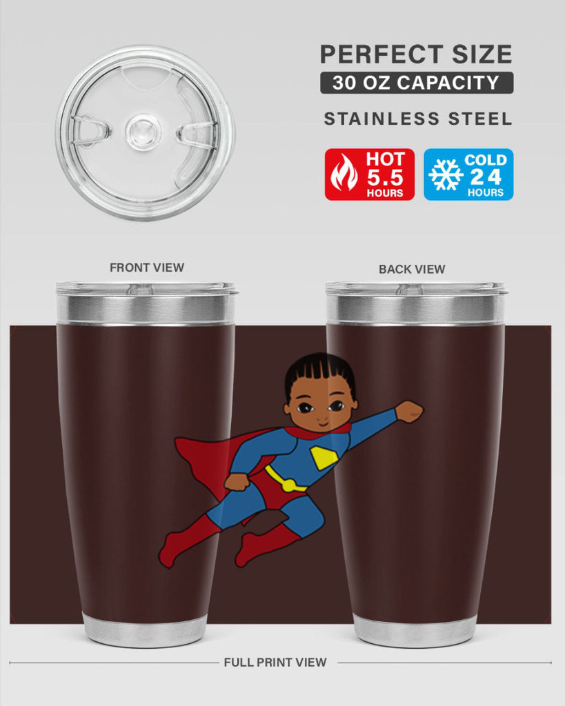 super kid 1#- black men - boys- tumbler