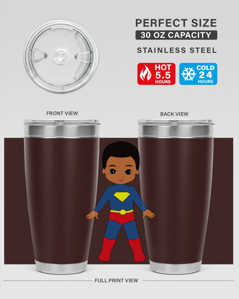 super kid 2#- black men - boys- tumbler