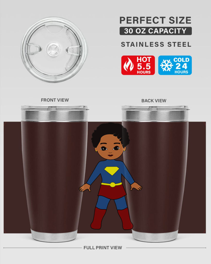 super kid 3#- black men - boys- tumbler