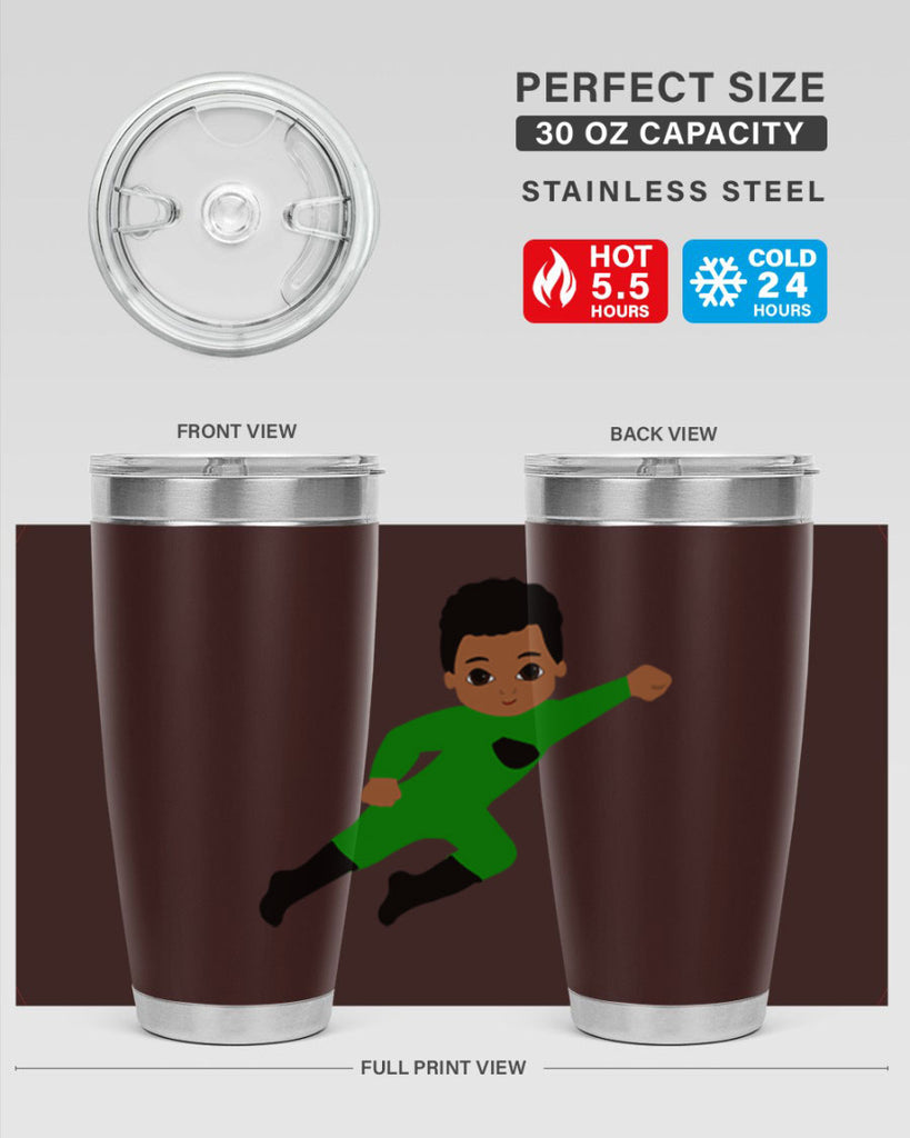 super kid 6#- black men - boys- tumbler