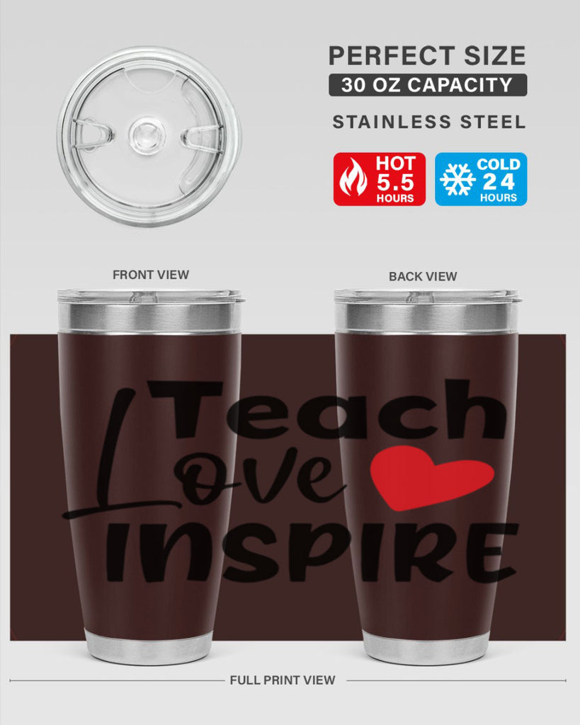 teach love inspre Style 146#- teacher- tumbler