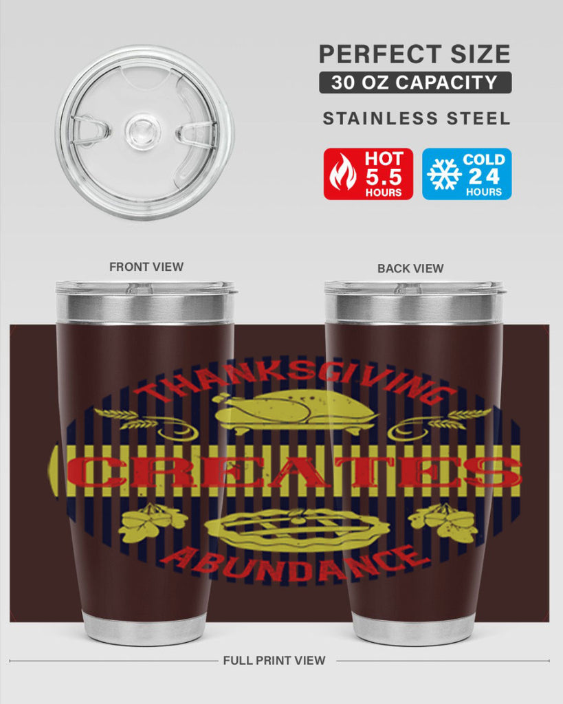 thanksgiving creates abundance 14#- thanksgiving- Tumbler