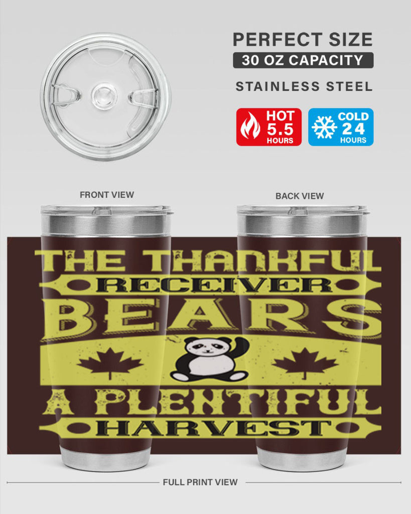 the thankful receiver bears a plentiful harvest 2#- thanksgiving- Tumbler