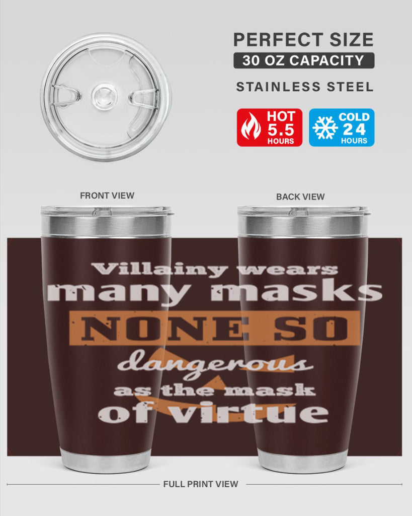 villainy wears many masks 124#- halloween- Tumbler