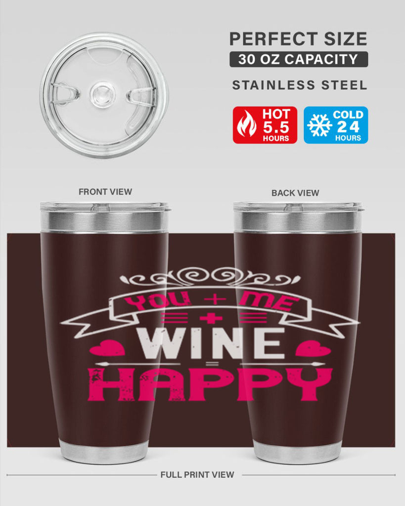 you me wine happy 1#- valentines day- Tumbler