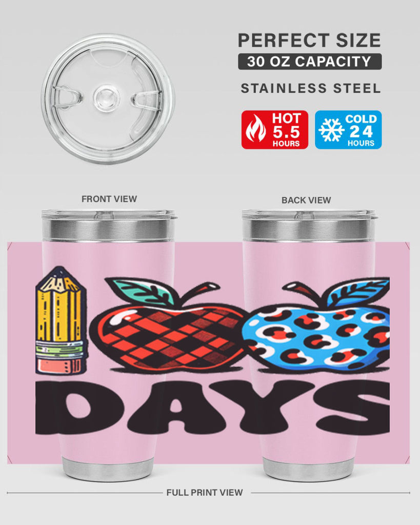 100th day of school Apple 38#- 100 days of school- Tumbler