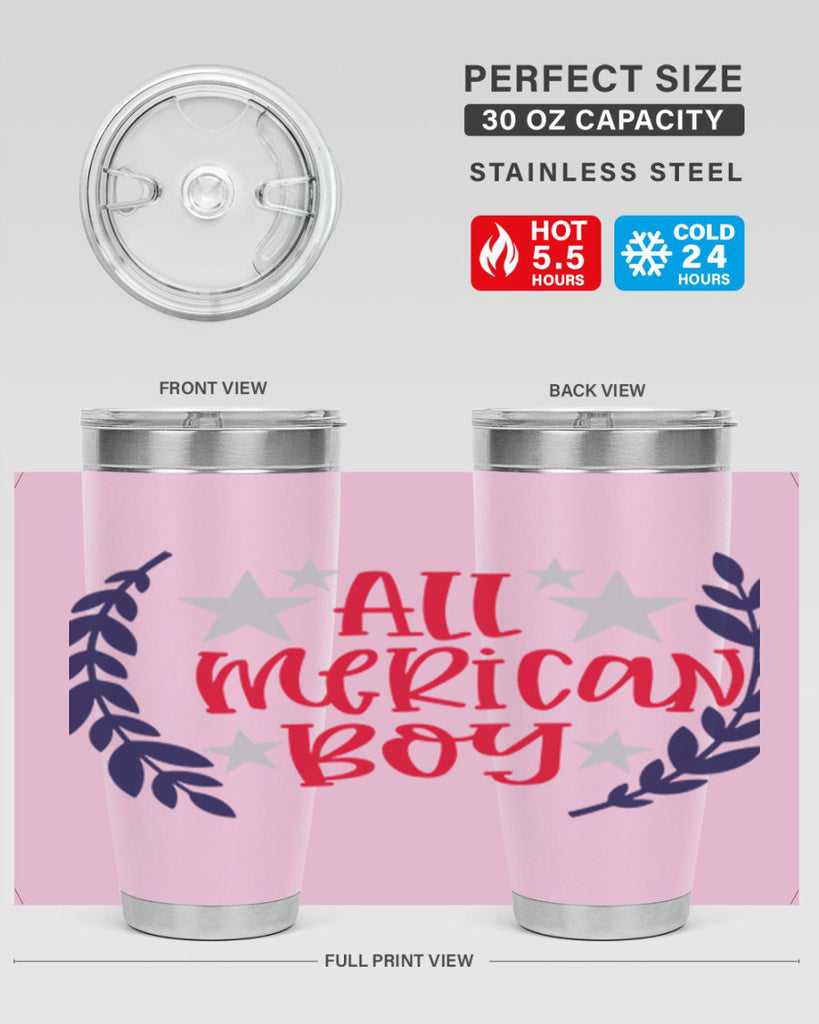 All Merican Boy Style 143#- Fourt Of July- Tumbler