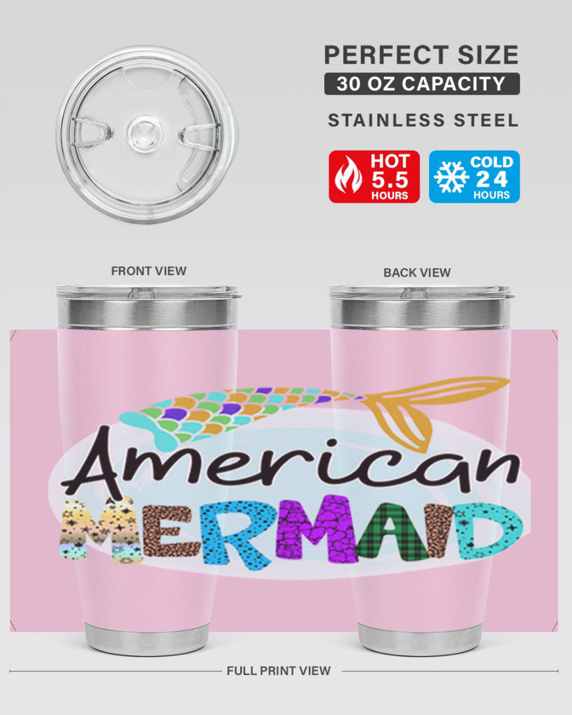 American Mermaid 14#- mermaid- Tumbler