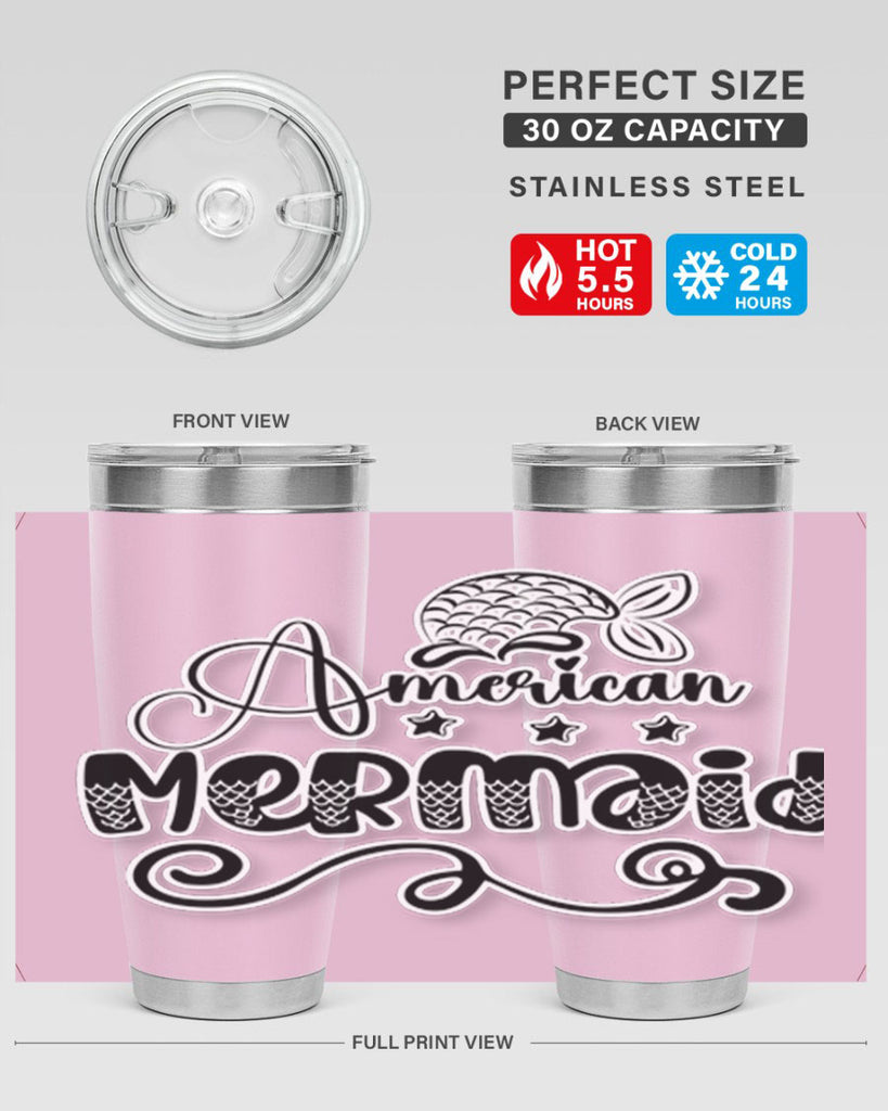 American Mermaid 15#- mermaid- Tumbler
