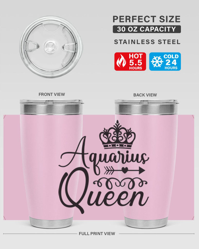Aquarius queen 74#- zodiac- Tumbler