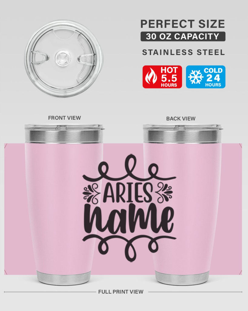Ariesname 112#- zodiac- Tumbler