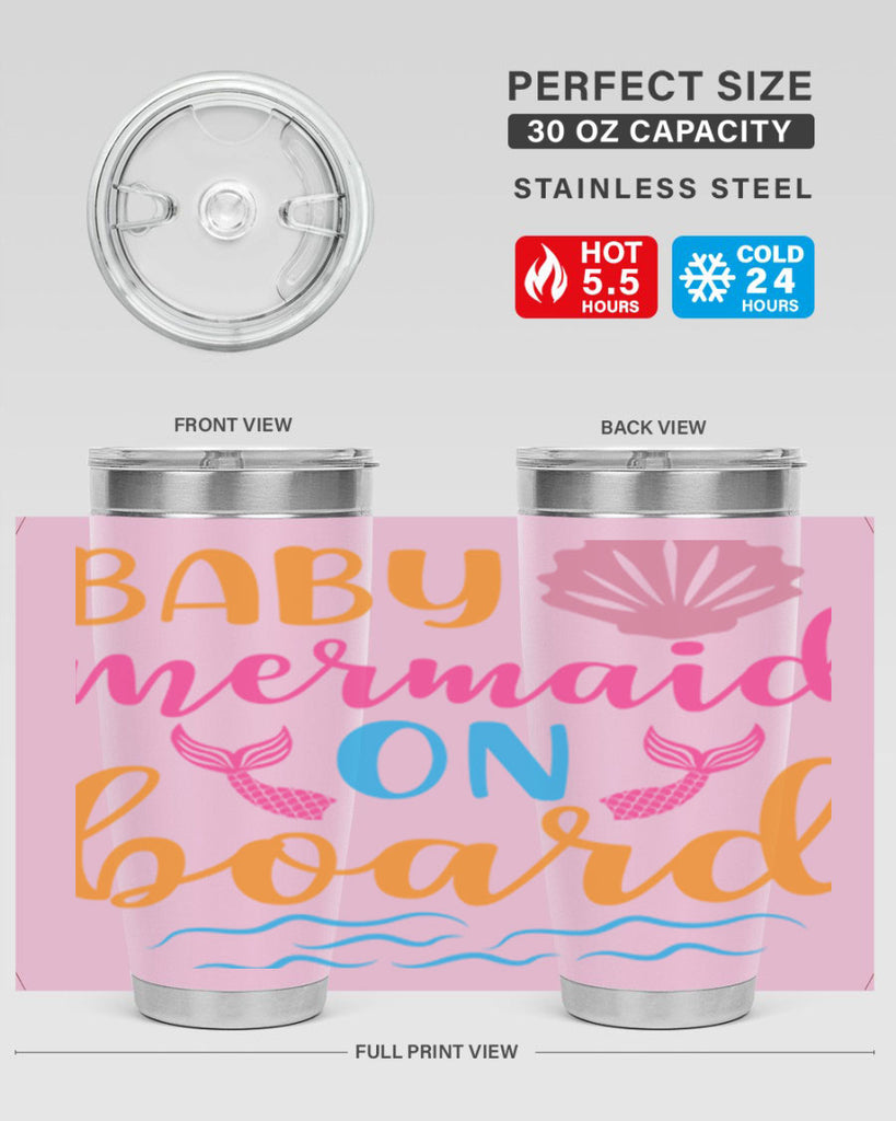 Baby Mermaid On Board 39#- mermaid- Tumbler