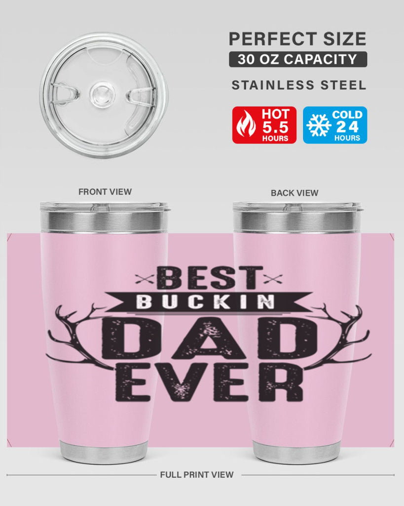 Best Buckin Dad ever 48#- dad- Tumbler