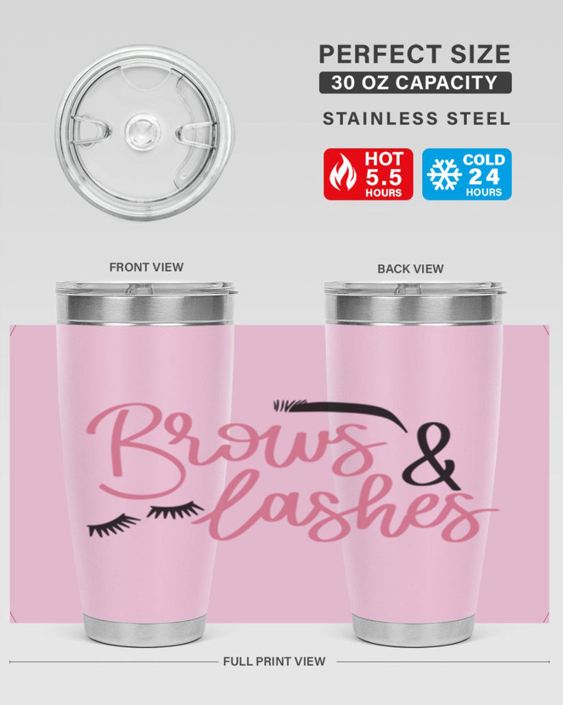 Brows Lashes Style 122#- make up- Tumbler