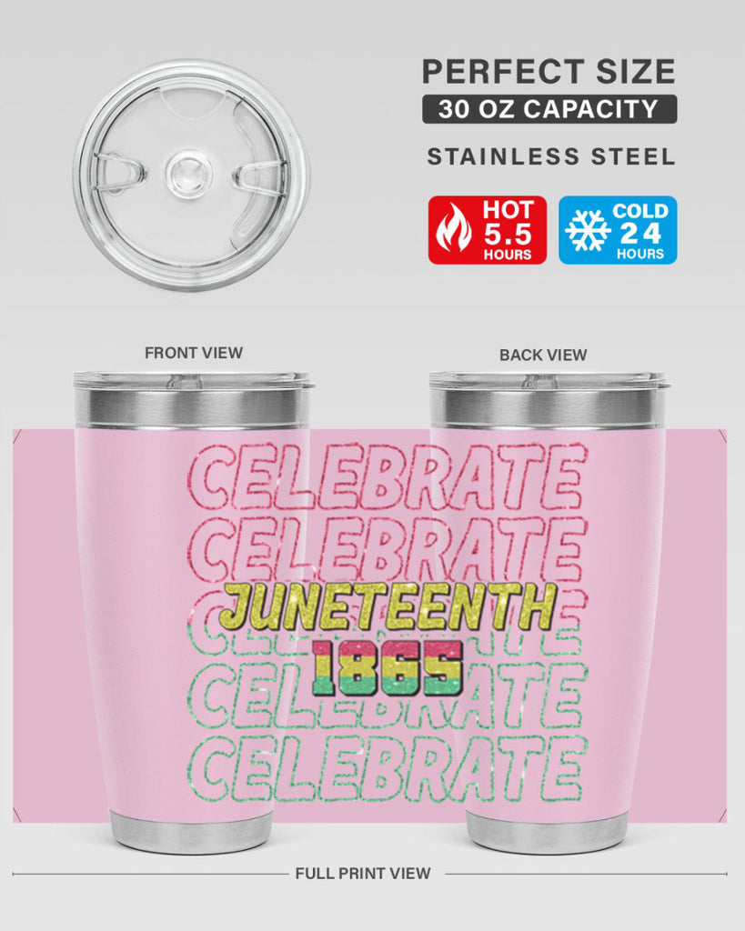 Celabrate Juneteenth Since 1865 Png 18#- Juneteenth- tumbler