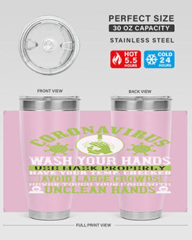 Coronavirus Wash Your Hands Use Style 1#- corona virus- Tumbler