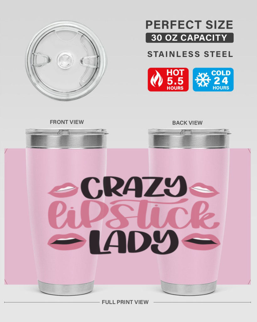 Crazy Lipstick Lady Style 107#- make up- Tumbler