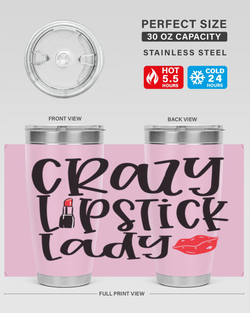 Crazy Lipstick Lady Style 240#- make up- Tumbler