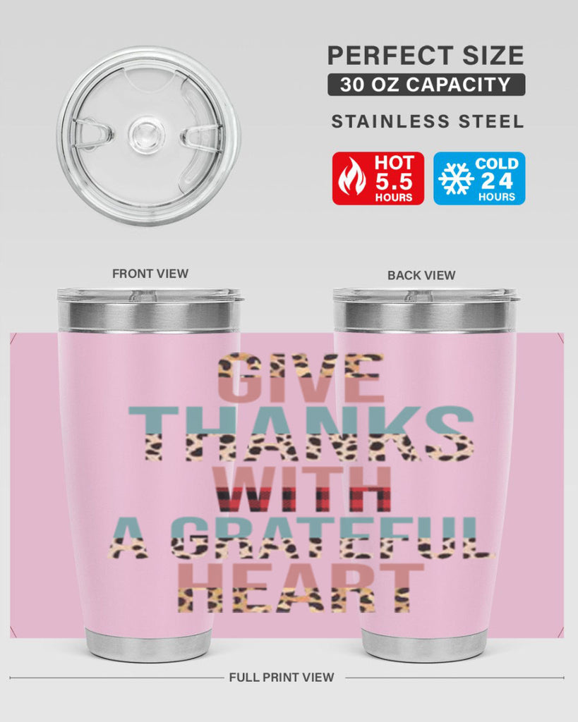 Give thanks with a grateful heart 195#- fall- Tumbler