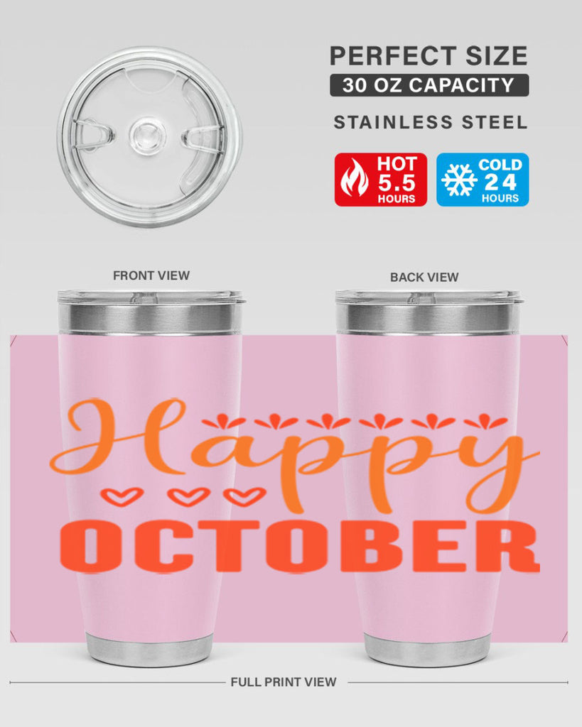 Happy October Design 237#- fall- Tumbler