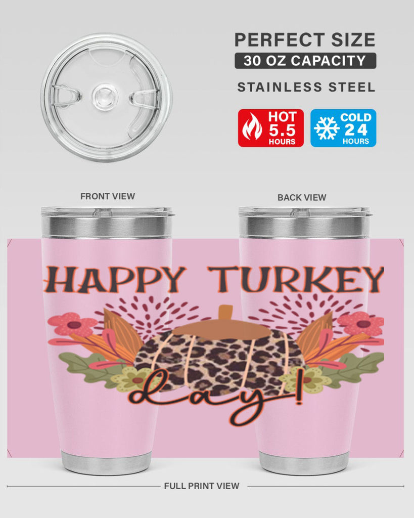 Happy turkey day 253#- fall- Tumbler