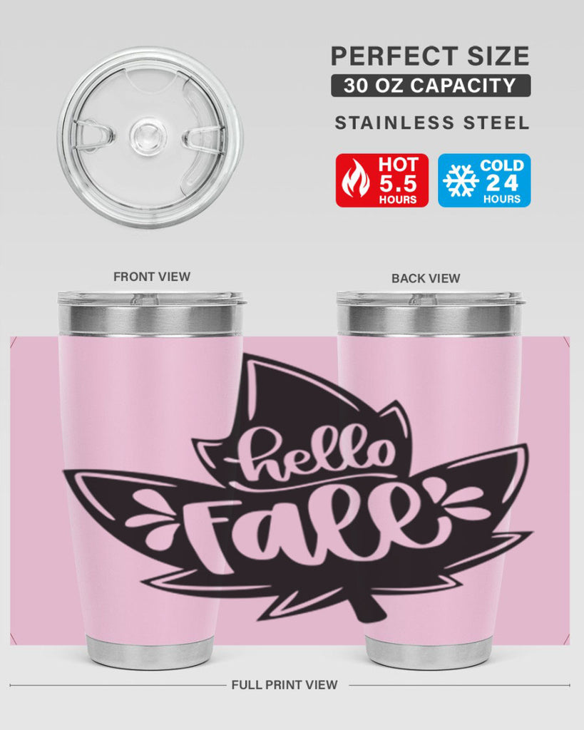 Hello Fall 494#- fall- Tumbler