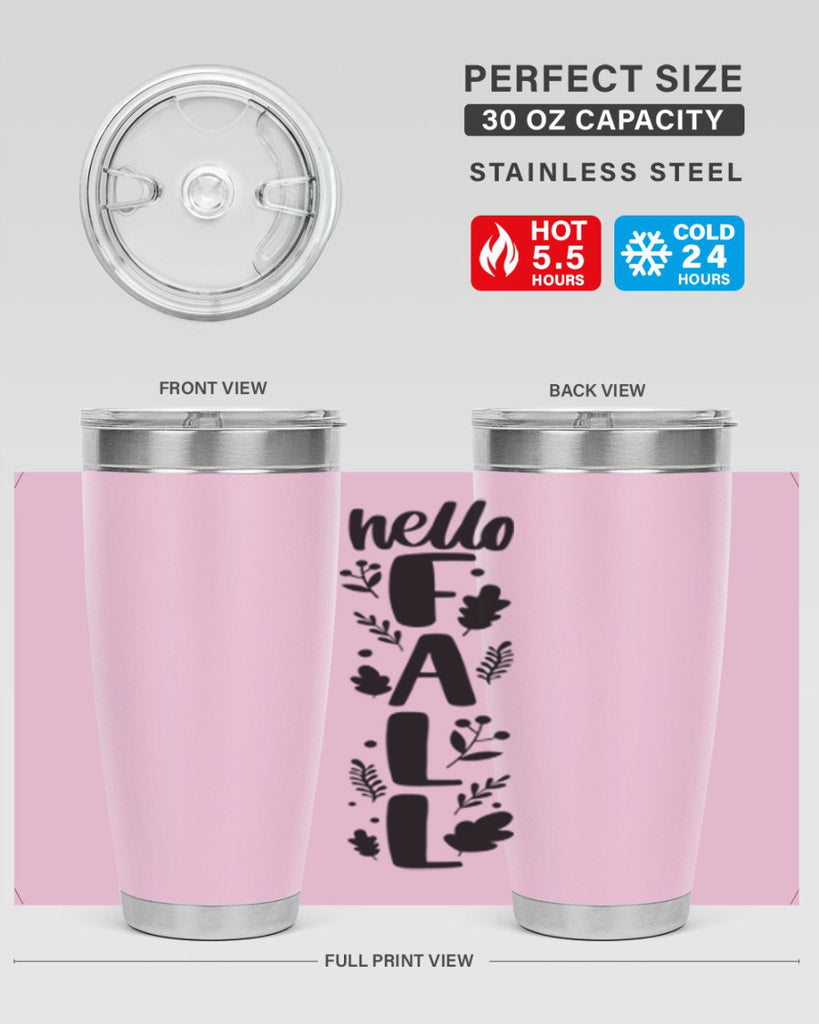 Hello Fall 495#- fall- Tumbler
