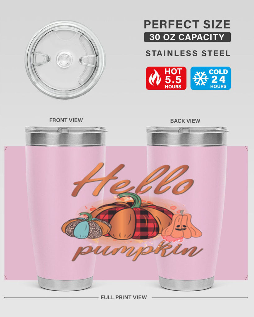 Hello Pumpkin 284#- fall- Tumbler