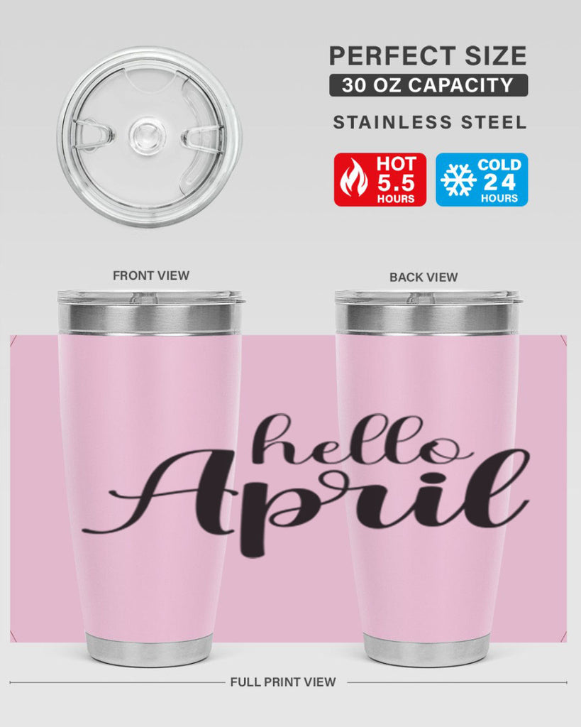 Hello april  219#- spring- Tumbler