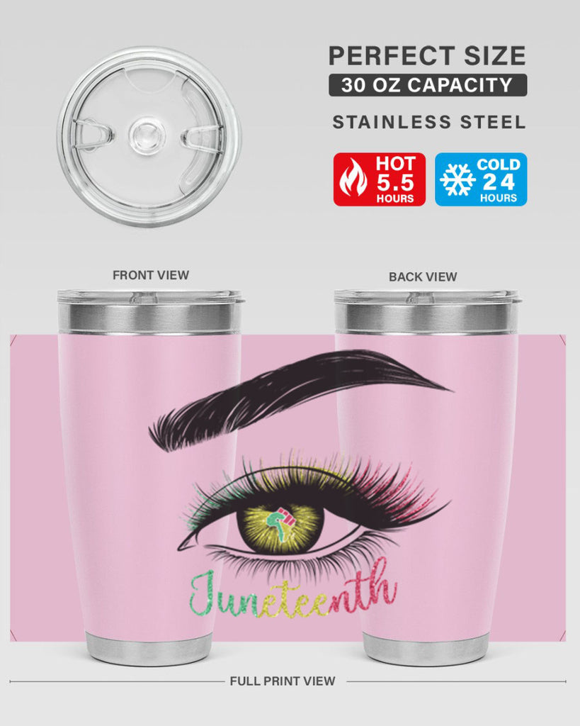 Juneteenth 1865 GirlS Eye 3#- Juneteenth- tumbler