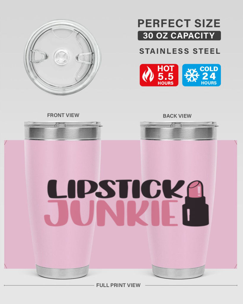 Lipstick Junkie Style 56#- make up- Tumbler