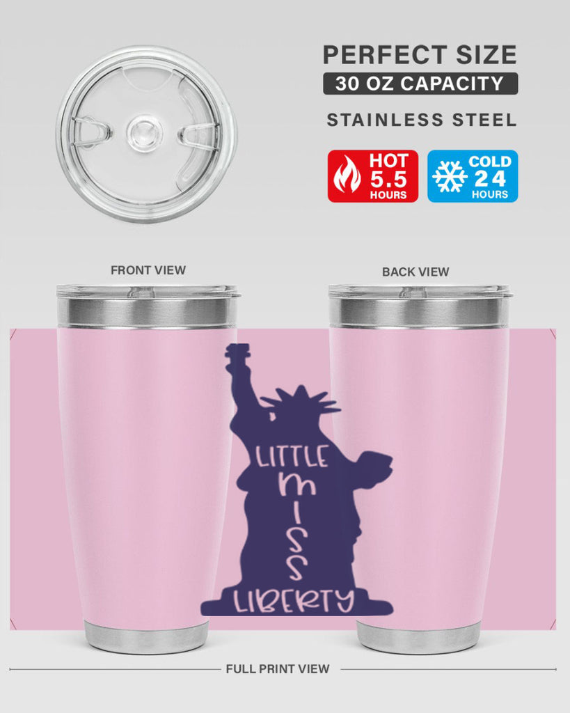 Little Miss Liberty Style 163#- Fourt Of July- Tumbler